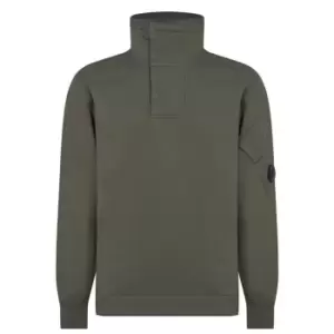 CP Company Diagonal Fleece Jumper - Green