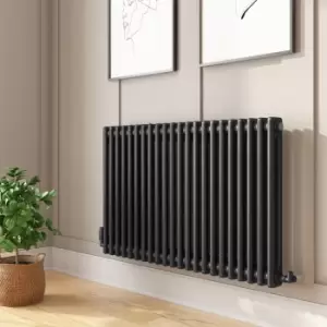 Black Horizontal 2 Column Radiator 600 x 1010mm - Nambi