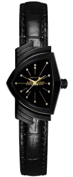 Hamilton Watch Ventura S Quartz Black & Gold