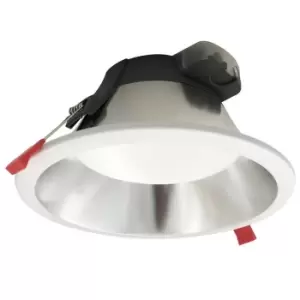 Sol LED Recessed Downlight 30W IP44 UGR19 5700K 3000Lm White Inox