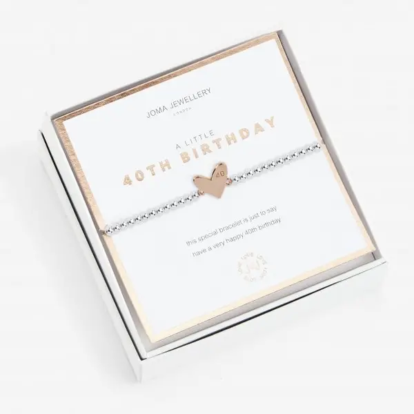 Beautifully Boxed A Little Happy 40th Birthday Bracelet 5078