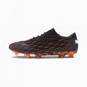 PUMA Future 6.1 NetFit Low FG/AG Mens Football Boots, Black/White/Shocking Orange, size 8.5, Shoes