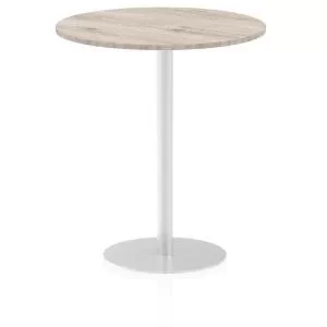 Italia Poseur Table Round 1000 Top 1145 High Grey Oak