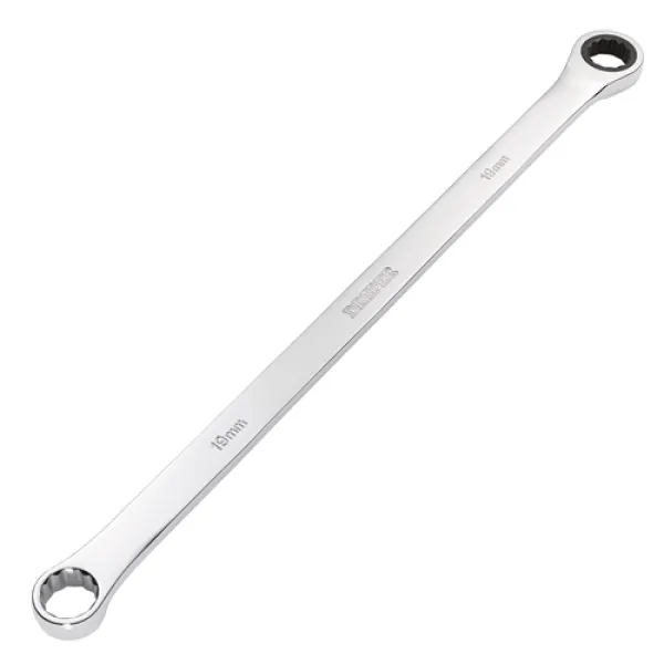 Draper HI-TORQ Metric Extra-Long Double Ring Ratchet Spanner, 19mm