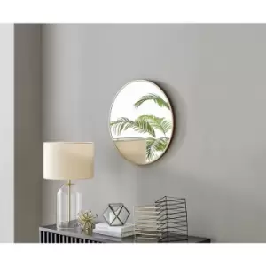 Furniturebox Emma 60cm Round Art Deco Copper Frame Wall Mirror Hallway Living Room Dining Room Bedroom