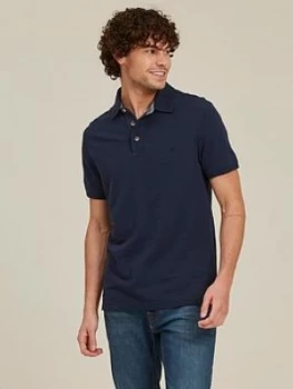 FatFace Ely Pique Polo Shirt - Navy, Size L, Men