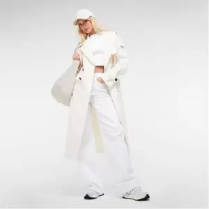 Missguided Longline Belted Trench Coat - White