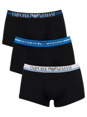 Emporio Armani 3 Pack Trunks Black Size M Men