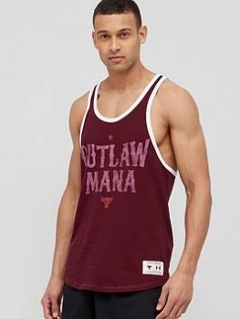 Under Armour Training Project Rock Outlaw Mana Tank Top - Red, Size L, Men