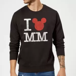 Disney Mickey Mouse I Heart MM Sweatshirt - Black - L - Black