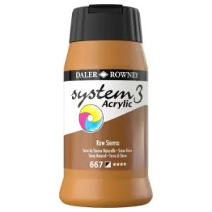 Daler Rowney System 3 Acrylic Paint Raw Sienna (500ml)