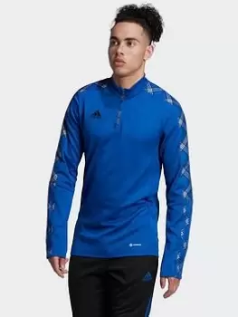 adidas Tiro Fleece Mid-layer Shirt, Blue Size XS Men