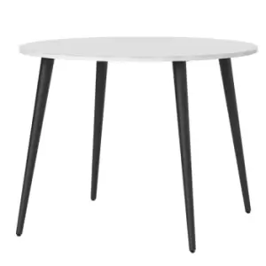 Oslo Dining Table Small (100Cm) In White And Black Matt