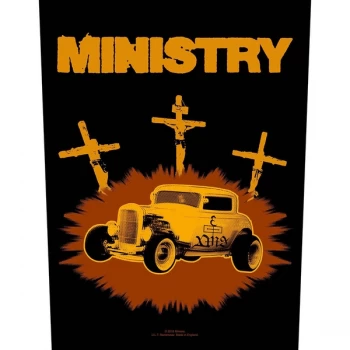 Ministry - Jesus Built My Hot-Rod Back Patch