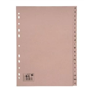 5 Star Index A-Z 20-Part 150gsm A4 Buff Manilla