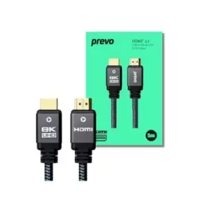 PREVO HDMI-2.1-5M HDMI Cable, HDMI 2.1 (M) to HDMI 2.1 (M), 5m,...