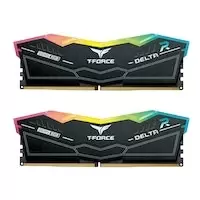 TeamGroup Delta RGB 32GB (2X16GB) DDR5 PC5-57600C34 7200MHz Dual Channel Kit - Black (FF3D532G7200HC34ADC01)