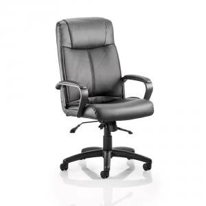 Trexus Plaza Executive Chair With Arms Bonded Leather Black Ref