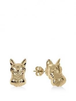 Radley Gold Tone Dog Stud Ladies Earrings