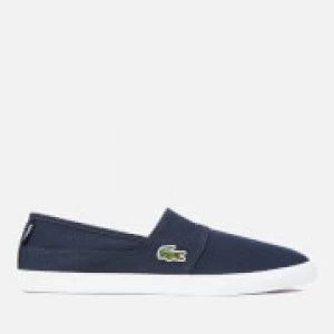 Lacoste Mens Marice Bl 2 Canvas Slip-On Pumps - Dark Blue/Dark Blue - UK 8