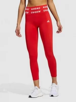 Adidas Aeroknit 7/8 Leggings, Red, Size S, Women