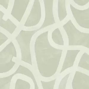 Holden Decor Linear Swirl Sage Wallpaper