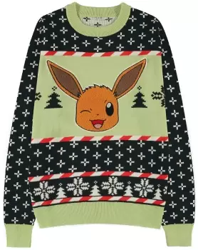 Pokemon Eevee Christmas jumper multicolour