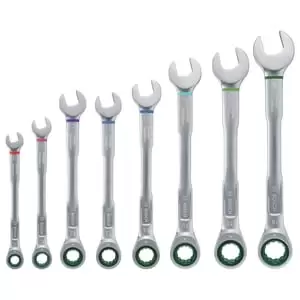 Bosch 1600A027PS 8 Piece Ratchet Combination Spanner Set