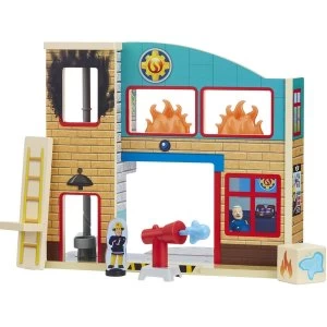 Fireman Sam Wooden Fire Station Playset