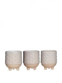 Sass & Belle Sass & Belle Set Of 3 Japandi Mini Planters