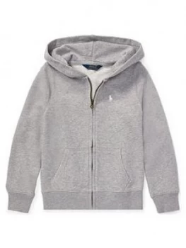 Ralph Lauren Girls Classic Zip Through Hoodie - Grey, Size Age: 2 Years, Women