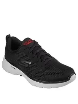 Skechers Go Walk 6 Hyper Pillar Mesh Lace Up Trainer, Black, Size 11, Men