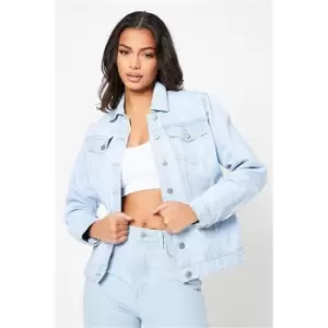 I Saw It First Light Wash Classic Denim Jacket - Blue