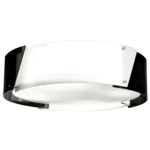 Argus Flush Ceiling Light Black 67cm