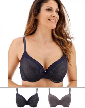 Dorina Curves 2Pack Alissa Blue/Grey Bra