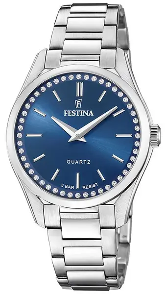 Festina F20583/3 Ladies Steel With CZ Set & Steel Watch