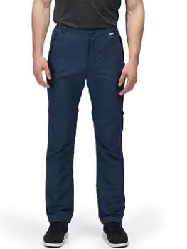 Regatta Leesville Zip-off Trousers, Navy, Size 36, Men