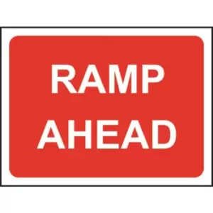 Zintec 1050 x 750mm Ramp Ahead Road Sign with Frame