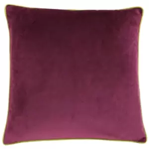 Paoletti Meridian Cushion Cover (55x55cm) (Maroon/Moss)