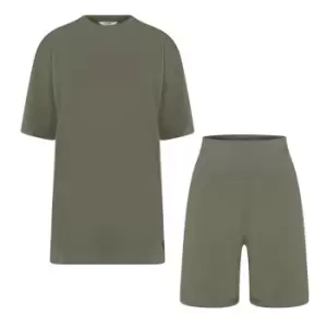 Firetrap T Shirt And Shorts Set Ladies - Green