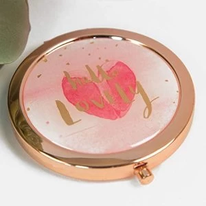 Hello Neon 'Hello Lovely' Print Compact Mirror