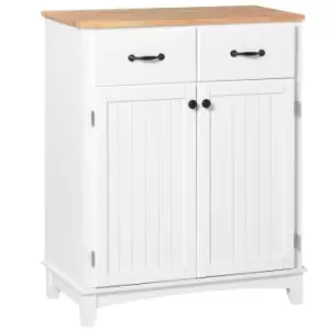 Homcom Simple Kitchen Cupboard Sideboard With Drawer White