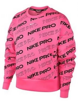 Nike Pro Printed Sweatshirt - Pink