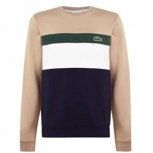 Lacoste Blocked Crew Sweatshirt - Navy/Beige 9A1