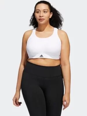 adidas Tlrd Impact Training High-support Bra (plus Size), White/Black, Size 2X, Women