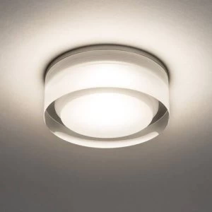 LED 1 Light Bathroom Surface Mounted Downlight Clear Acrylic IP44