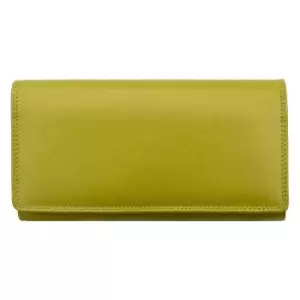 PRIMEHIDE Verona Collection Purse 9 X Card Slot - Lime Green