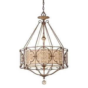 3 Light Ceiling Pendant British Bronze, E27