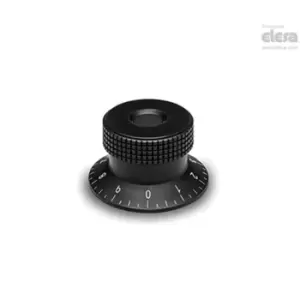 ELESA Knurled control knob-MBR.40 B-6+FGSP-C6 Red