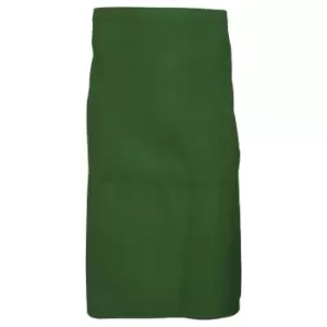 Dennys Adults Unisex Catering Waist Apron With Pocket (Pack of 2) (One Size) (Bottle Green)